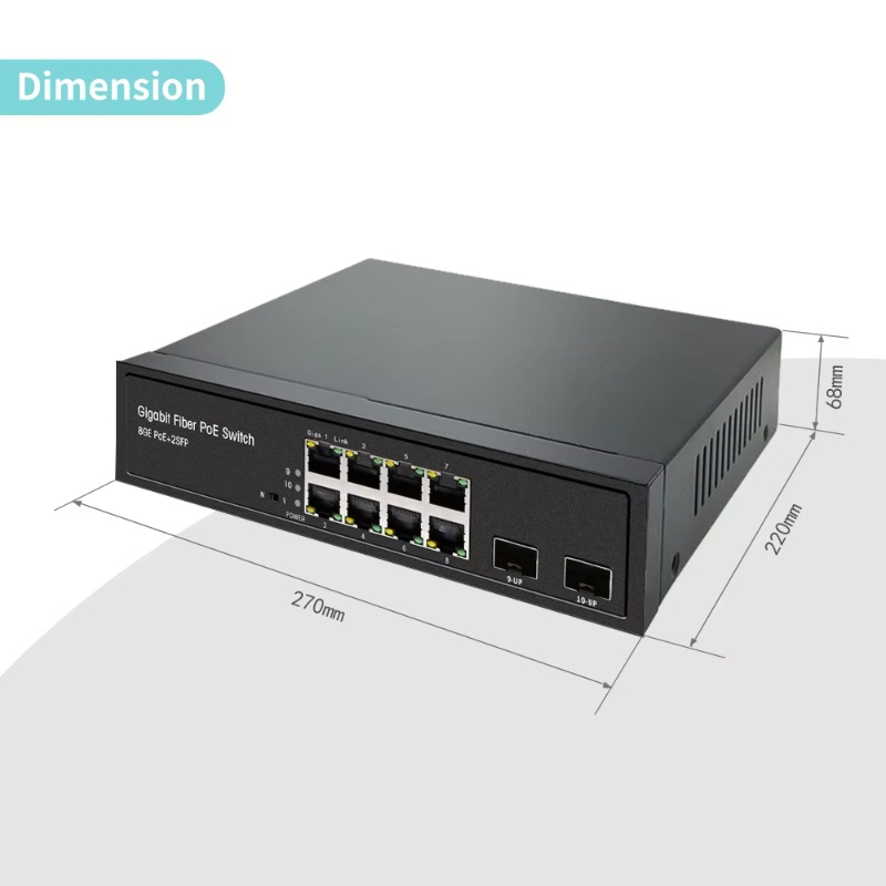 OEM ODM 8-portowy pełny gigabi – Managed Gigabit Poe Switch 8 Port 802.3At recenzja i cena