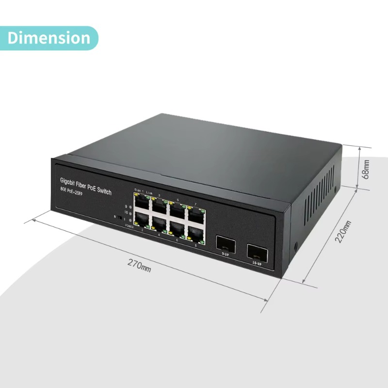 OEM ODM, przełącznik Ethernet  – Managed Gigabit Poe Switch 8 Port 802.3At recenzja i cena