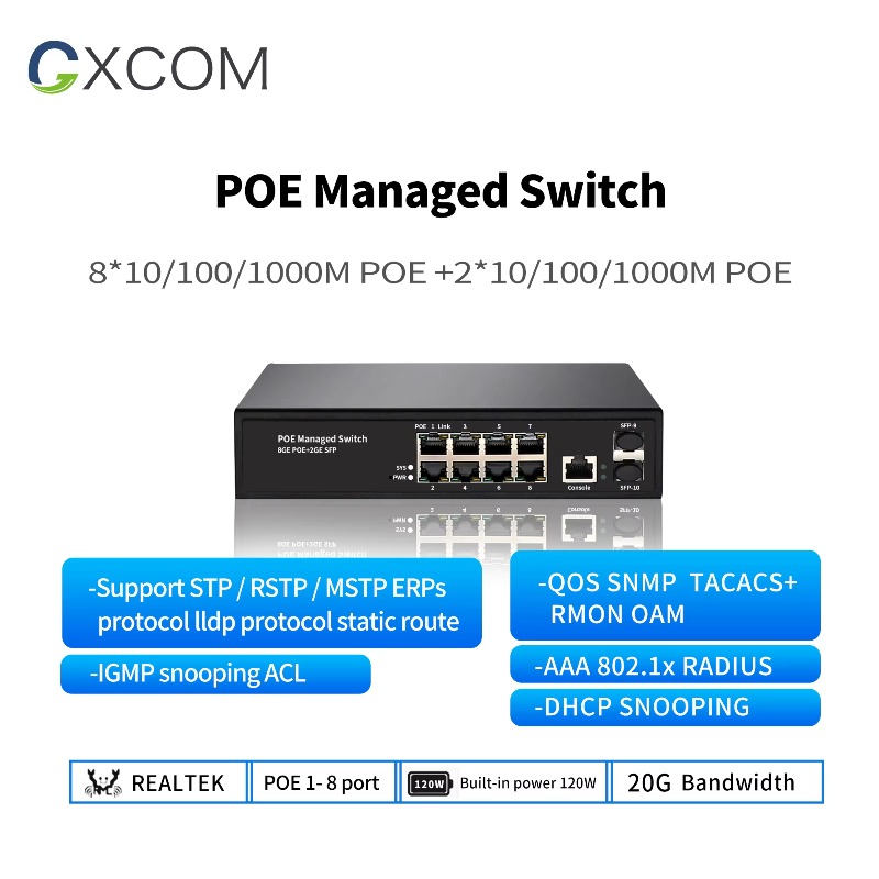 Fabryczny, zarządzany przełącz – Managed Gigabit Poe Switch 8 Port 802.3At recenzja i cena